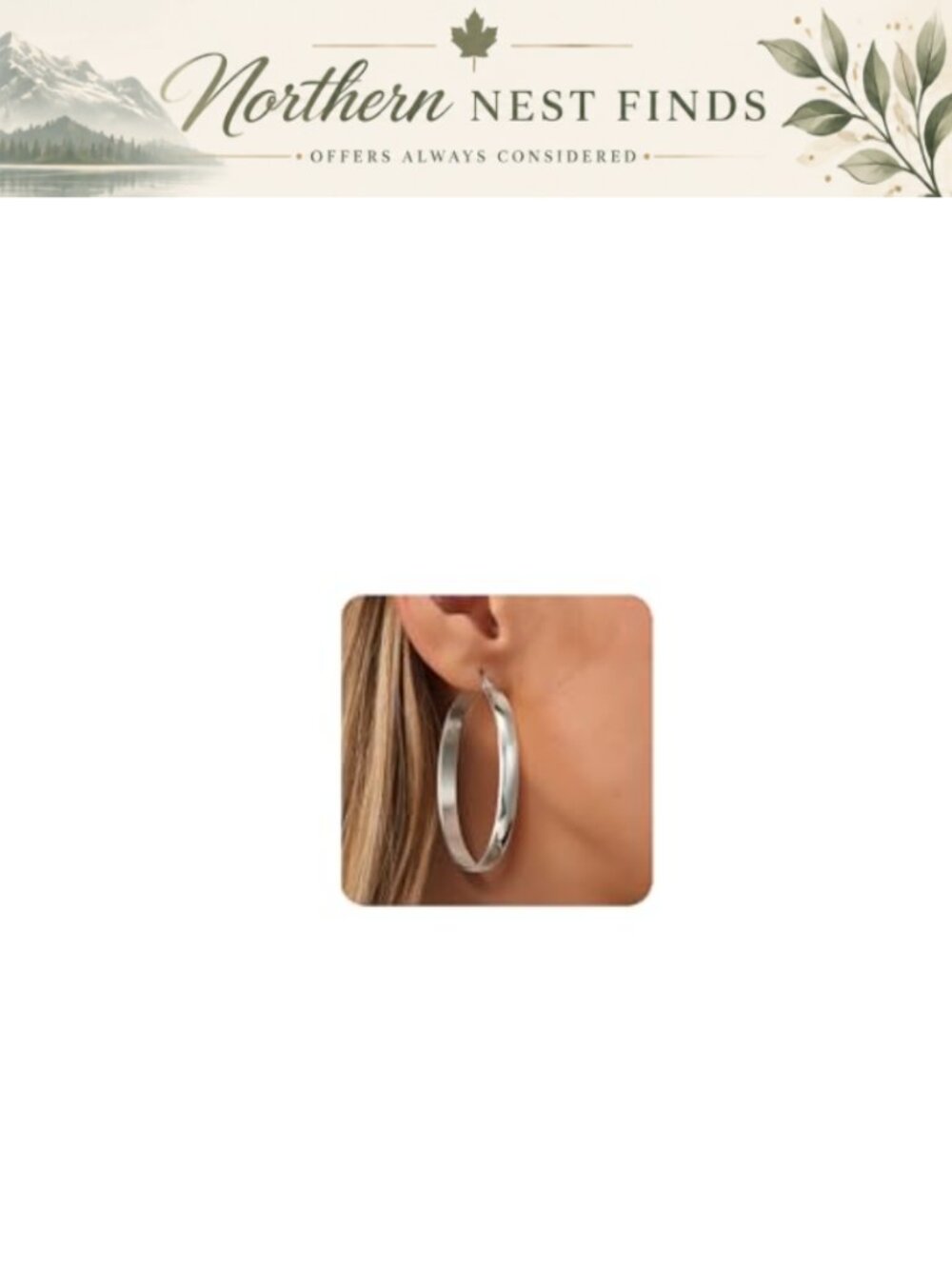5mm Wide Gold Plated Hoop Earrings 925 Sterling Silver 30-60mm Lightweight